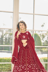 Thread With Sequince Embroidered